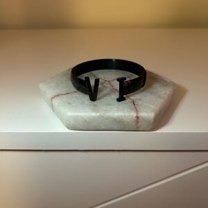 Black V I (Virgin Islands) Initial Bracelet